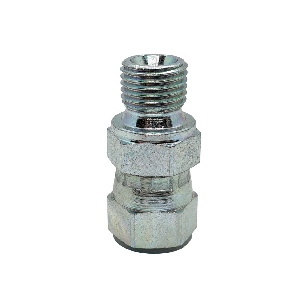 BSP Gauge Adaptor x BSP Parallel Male Straight, Size: 1/4" BSPFS Gauge Adaptor x 1/8" BSPPM
