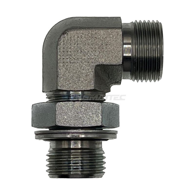 BSP Parallel Male x Metric Heavy Male 90° Compact BSP Parallel Male x Metric Heavy Male 90° Compact