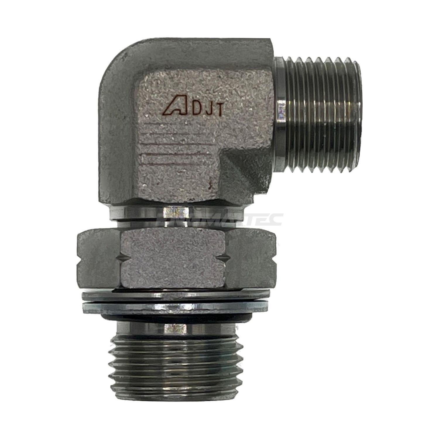 BSP Parallel Male x Metric Light Male 90° Compact, Size: Adaptor - (04) 1/4" BSP Parallel Male x M14 (8L) Metric Light Male - 90° Compact