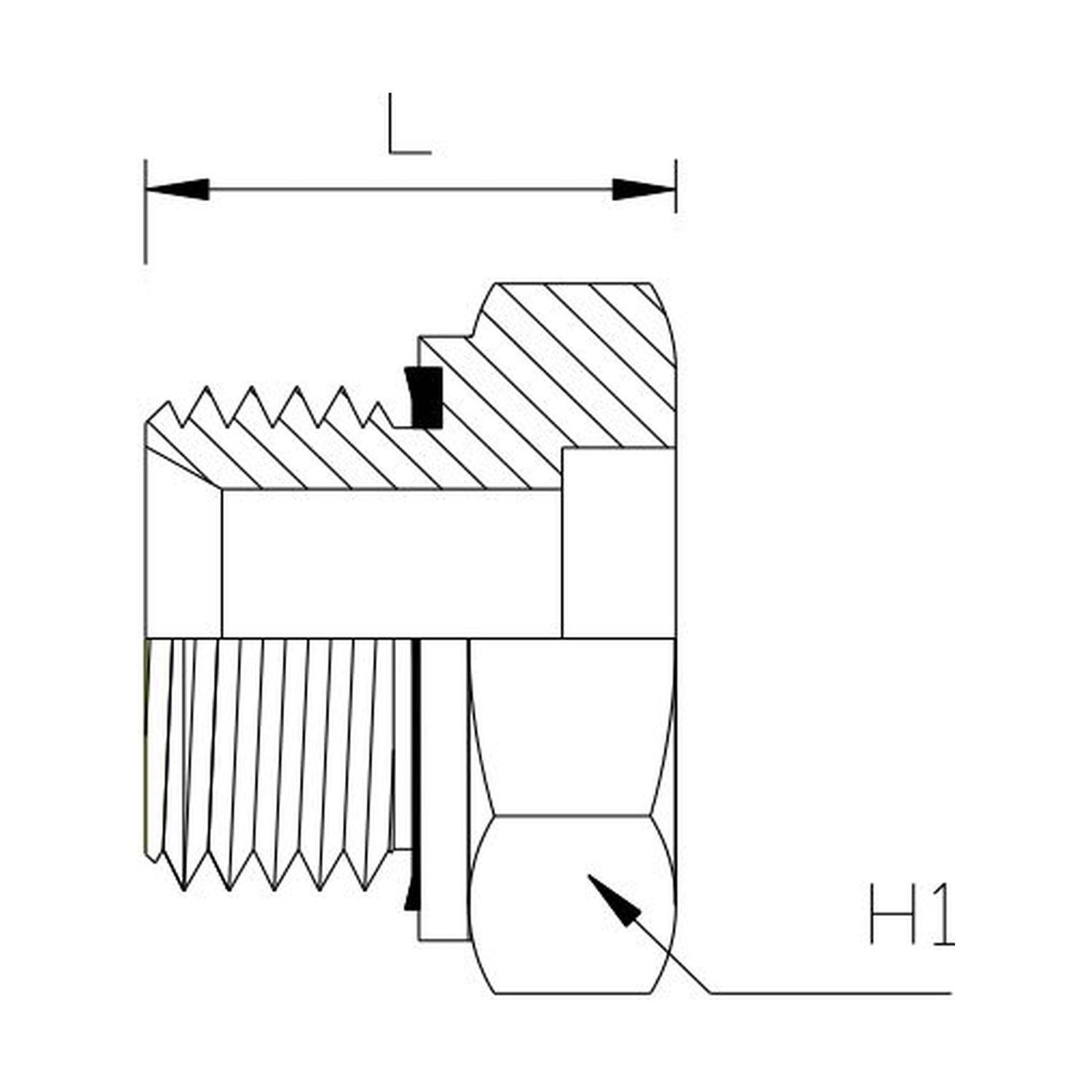 BSP Parallel Male x Tubeweld Female Straight, Size: Adaptor - (04) 1/4" BSP Parallel Male x (04) 1/4" Tubeweld Female - Straight