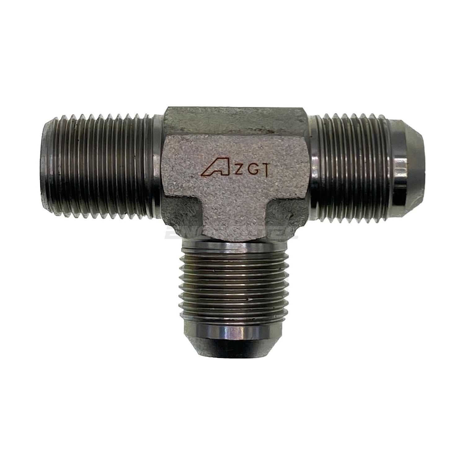 BSP Tapered Male x JIC Male Run Tee, Size: 1/8" BSPTM x 7/16" JICM Run Tee