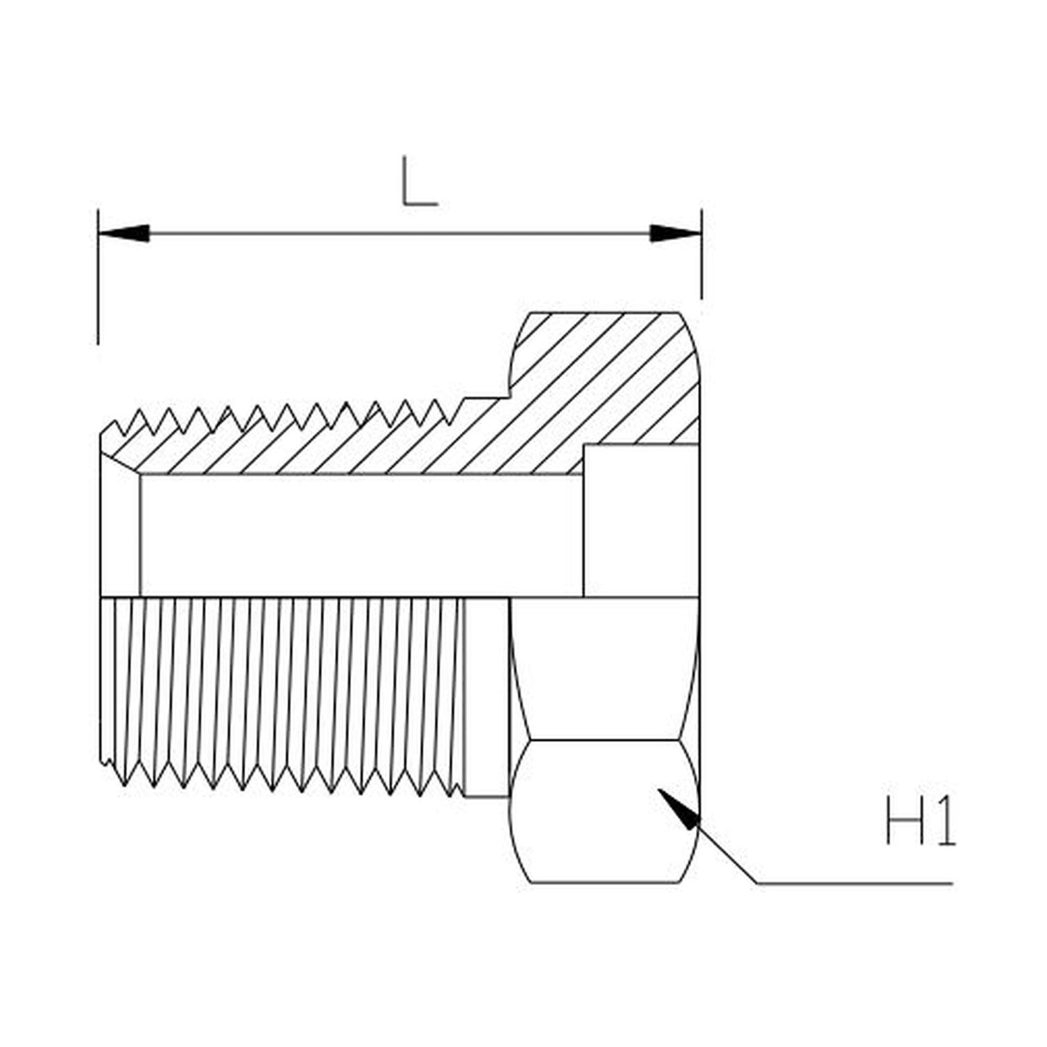 BSP Tapered Male x Tubeweld Female Straight, Size: Adaptor - (04) 1/4" BSP Tapered Male x (04) 1/4" Tubeweld Female - Straight