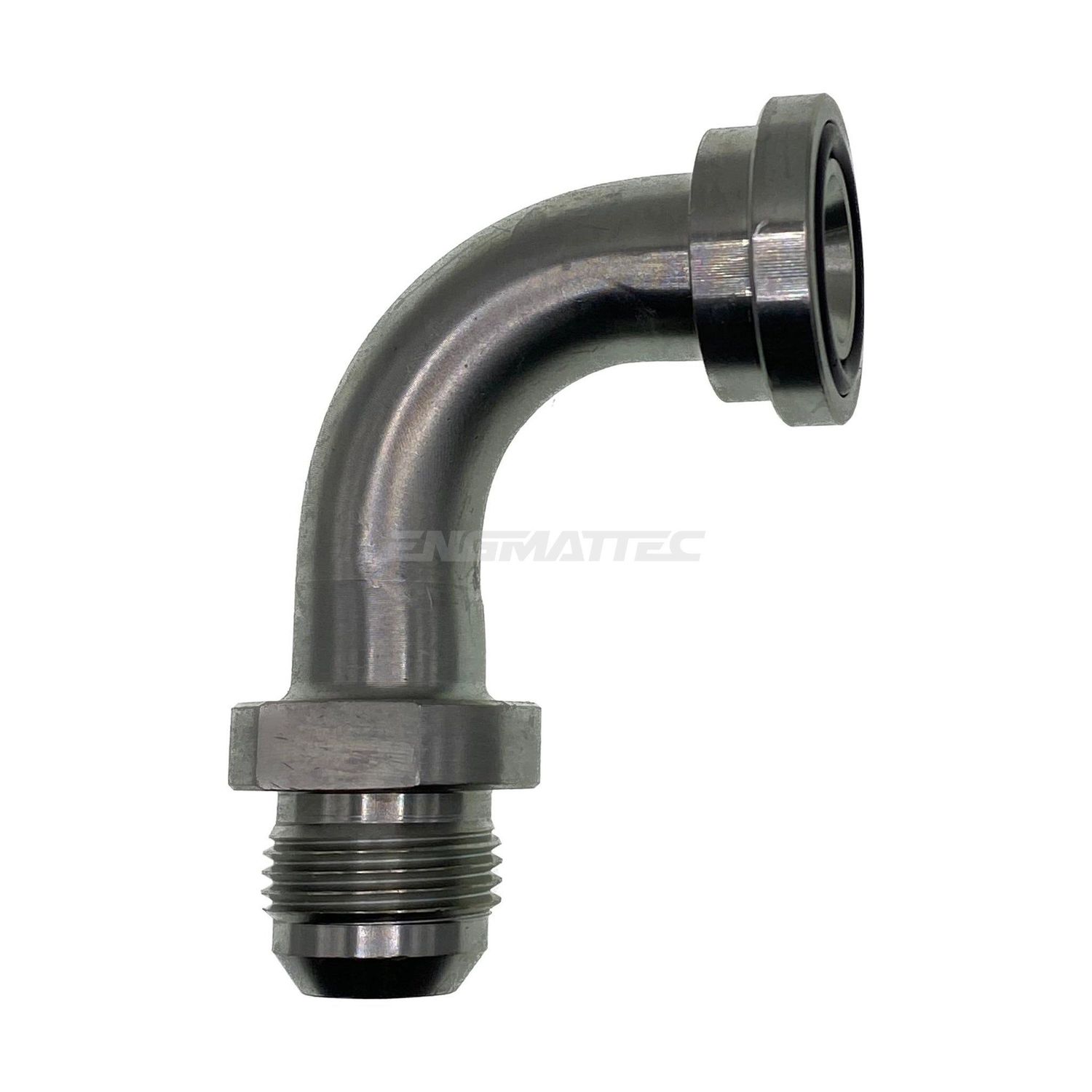 Flange Code 61 x JIC Male 90° Swept, Size: Adaptor - (08) 1/2" Flange Code 61 x (12) 3/4" JIC Male - 90° Swept