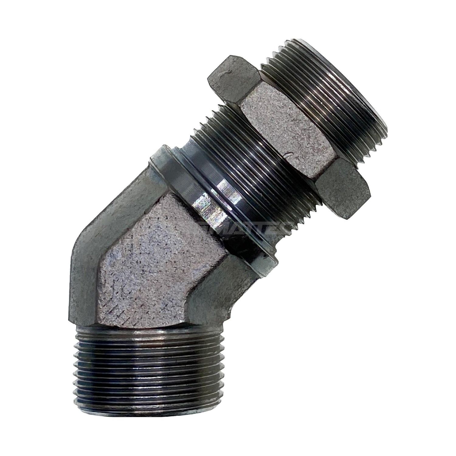 ORFS Bulkhead Male x ORFS Male 45° Compact, Size: Bulkhead - (09) 9/16" ORFS Bulkhead Male x (09) 9/16" ORFS Male - 45° Compact