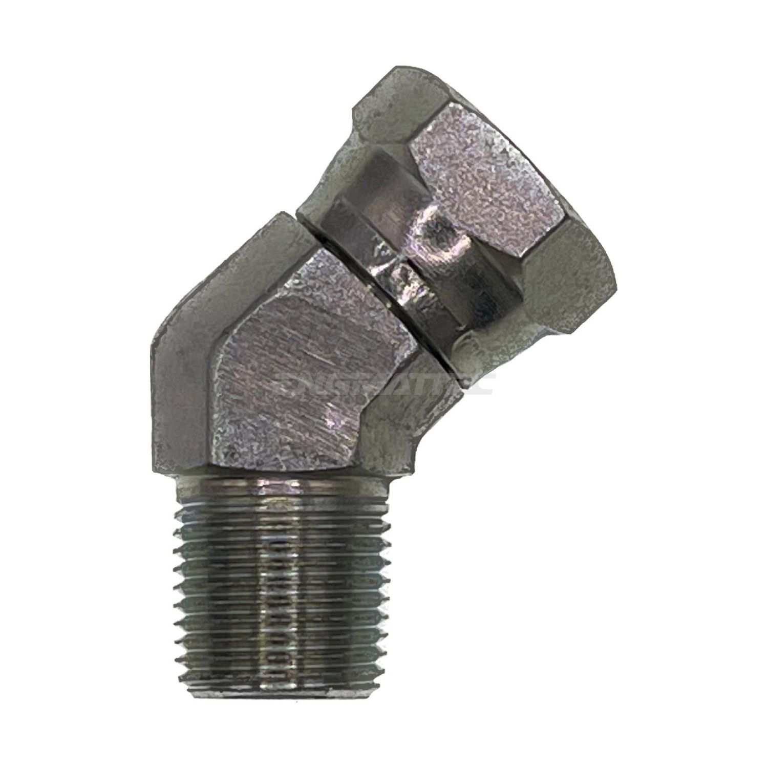 NPT Swivel Female x NPT Tapered Male 45° Compact, Size: Adaptor - (02) 1/8" NPT Swivel Female x (02) 1/8" NPT Tapered Male - 45° Compact