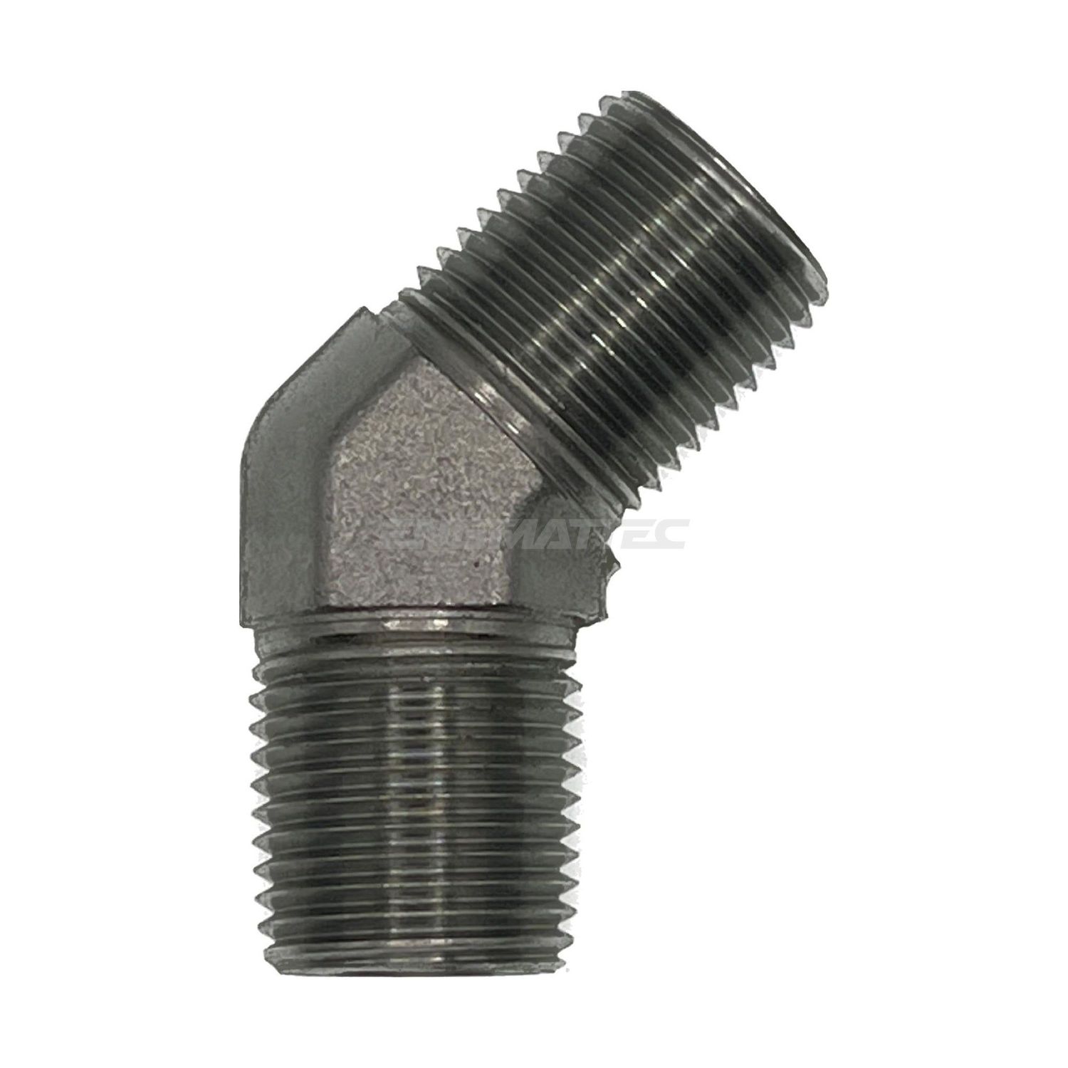 NPT Tapered Male x NPT Tapered Male 45° Compact NPT Tapered Male x NPT Tapered Male 45° Compact, Size: Adaptor - (08) 1/2" NPT Tapered Male x (08) 1/2" NPT Tapered Male - 45° Compact