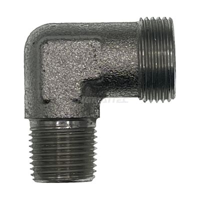 Metric Light Male x NPT Tapered Male 90° Compact