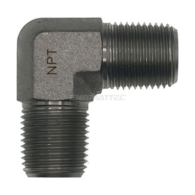 NPT Tapered Male x NPT Tapered Male 90° Compact