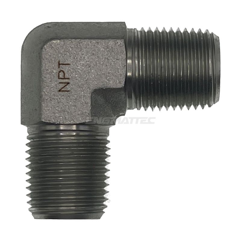 NPT Tapered Male x NPT Tapered Male 90° Compact NPT Tapered Male x NPT Tapered Male 90° Compact