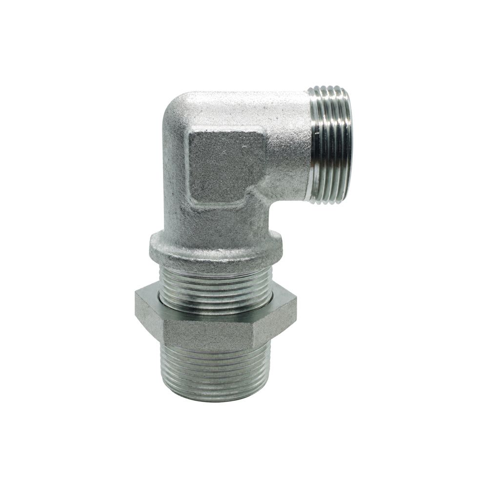 Metric Bulkhead Male x Metric Light Male 90° Compact