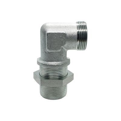 Metric Bulkhead Male x Metric Light Male 90° Compact