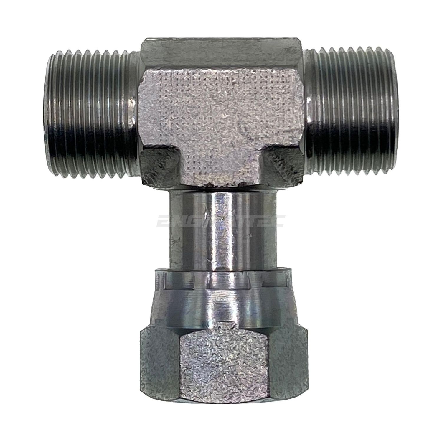 ORFS Male x ORFS Female Drop Tee, Size: 9/16" ORFS Swivel Drop Tee