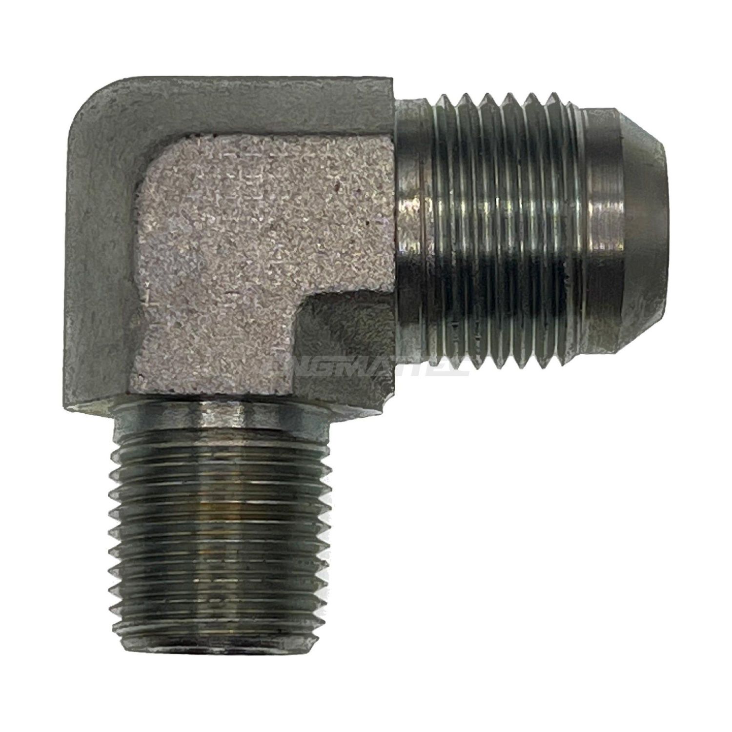 JIC Male x NPT Tapered Male 90° Compact, Size: Adaptor - (07) 7/16" JIC Male x (04) 1/4" NPT Tapered Male - 90° Compact