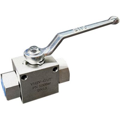 KHB 2-Way Hydraulic Ball Valve - With Mounting Holes - 1/4" (6.4 mm) to 1" (25.4 mm) BSPP - up to 500 bar