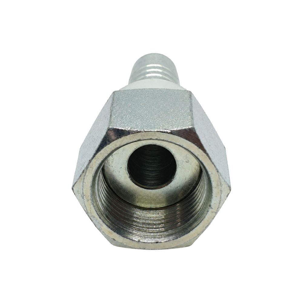 Hose Tail - Metric Cone Swivel Female - Straight - Two-Piece Crimp-On