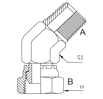 Dimension drawing: letters match the table columns