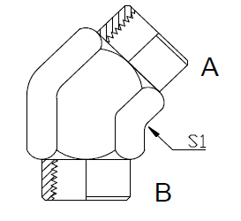 Dimension drawing: letters match the table columns