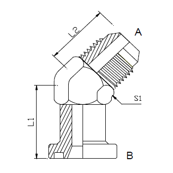 Dimension drawing: letters match the table columns