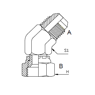 Dimension drawing: letters match the table columns