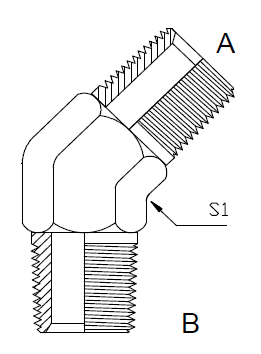 Dimension drawing: letters match the table columns
