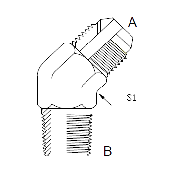 Dimension drawing: letters match the table columns