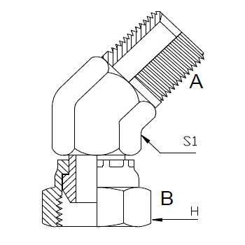 Dimension drawing: letters match the table columns