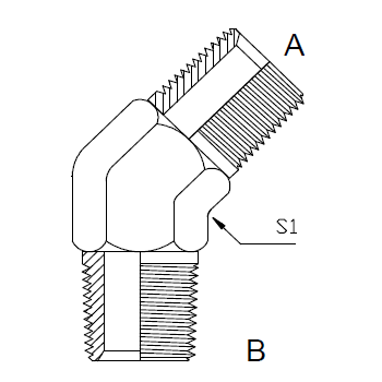 Dimension drawing: letters match the table columns