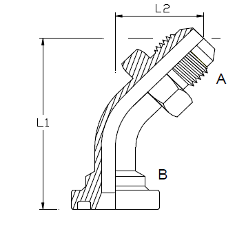 Dimension drawing: letters match the table columns