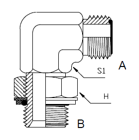 Dimension drawing: letters match the table columns