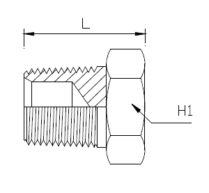 Dimension drawing: letters match the table columns