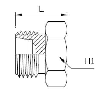 Dimension drawing: letters match the table columns