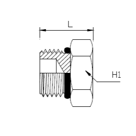 Dimension drawing: letters match the table columns