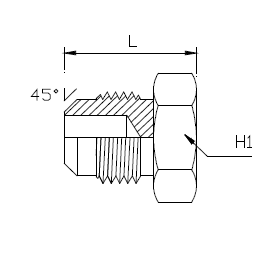 Dimension drawing: letters match the table columns