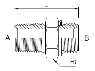 Dimension drawing: letters match the table columns