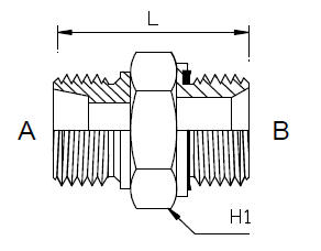 Dimension drawing: letters match the table columns