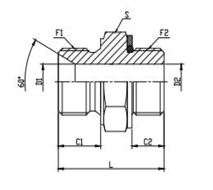 Dimension drawing: letters match the table columns