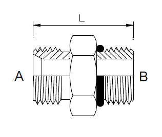 Dimension drawing: letters match the table columns