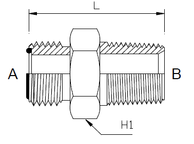 Dimension drawing: letters match the table columns