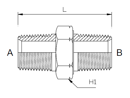 Dimension drawing: letters match the table columns