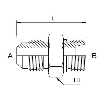 Dimension drawing: letters match the table columns