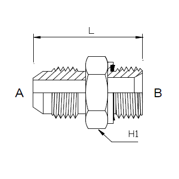 Dimension drawing: letters match the table columns
