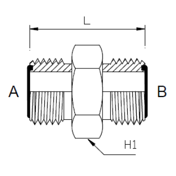 Dimension drawing: letters match the table columns