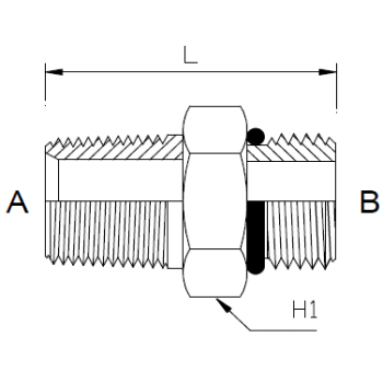 Dimension drawing: letters match the table columns