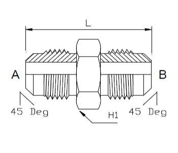 Dimension drawing: letters match the table columns