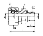 Dimension drawing: letters match the table columns