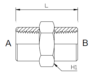 Dimension drawing: letters match the table columns
