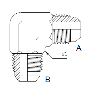 Dimension drawing: letters match the table columns