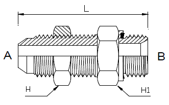 Dimension drawing: letters match the table columns