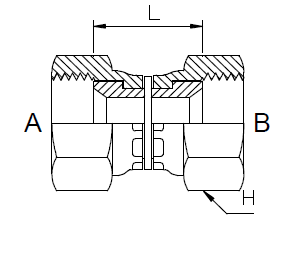 Dimension drawing: letters match the table columns