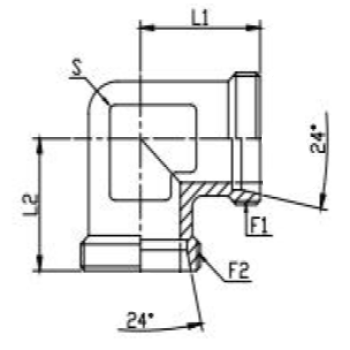 Dimension drawing: letters match the table columns